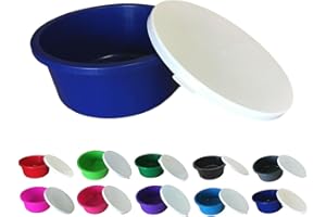 NETPROSHOP Müsli Schale 2 Liter Schüssel mit weißem Deckel Lebensmittelecht, Farbe:Dunkelblau