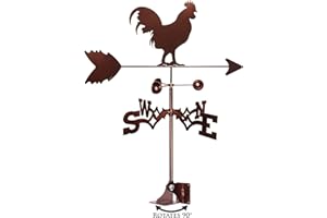 JJDSN Segnavento, Gallo, Pollo, banderuola, indicatore di direzione del Vento, Montaggio Regolabile, Facile da Usare, Decorazione del Tetto