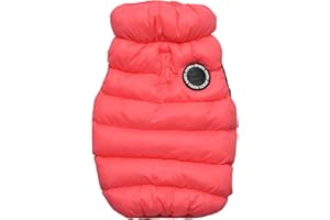 Puppia Zimowy ultralekki płaszcz dla psa B, wodoodporne, ciepło na zimną pogodę, zapięcie na zamek błyskawiczny, dla małych i średnich psów, różowy, rozmiar M