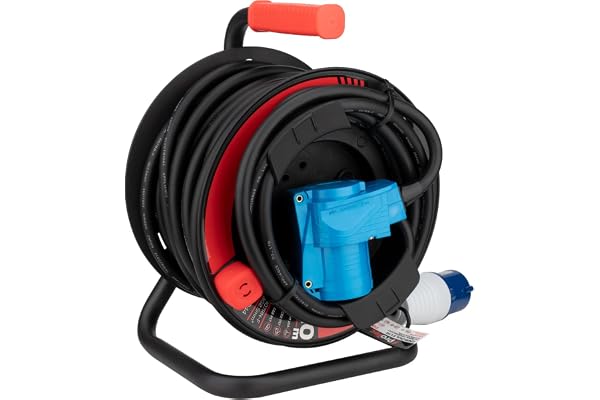 Protec - Kabelvinda Schuko/CEE P17-20m - Svart