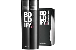 BOLDIFY - Fibras capilares, ocultan completamente la pérdida del cabello, 100% fibras de algodón no detectables, bote gigante de 28 g, engrosamiento instantáneo del cabello (Blanco)