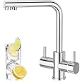 CREA 4 Way Kitchen Tap, 360° Swivel Soda Kitchen Sink Tap, Chrome