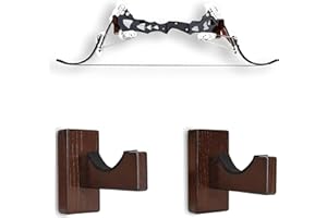 WLSANX Bow Rack Wall Mount Wooden Bow Hanger Bow Hook Wall Mount Bow Storage Rack Universal Bow Holder Stand for Recurve Compound Bow Longbow Shop Display Bow - Not Bow
