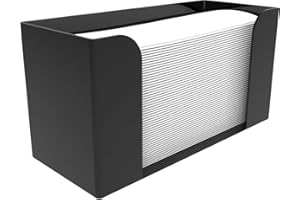 Cq acrylic Countertop Paper Towel Dispenser,Folded Paper Towel Holder,Black Guest Towel Napkin Holder, Suitable for Z-fold, C-fold or Multi-Fold Paper Towels,Pack of 1