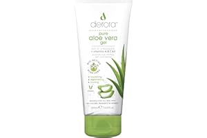 Derora Gel d'Aloe Vera | Contient des ingrédients 100% purs et naturels | pour guérir, apaiser et hydrater la peau, le visage et le corps | Sans cruauté et végétalien (200ml)