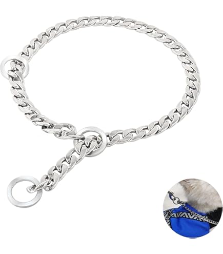 Collare A Strozo Per Cani In Acciaio Inossidabile - Catena A Serpente Per Addestramento, Passeggiate - Foto 7