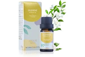 ABLOOM MOON Olio essenziale di gelsomino, olio essenziale per aromaterapia, per umidificatori, diffusori, massaggi, cura dei capelli, 10ml
