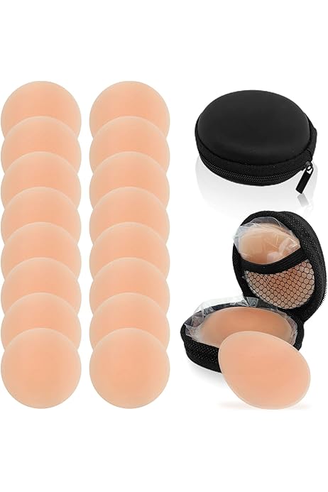 25 Paires De Cache-tétons Invisibles Jetables - Couleur Peau, Diamètre 6cm, Respirants - Pour Robes Dos Nu, Maillots
