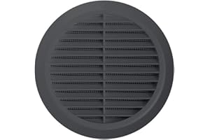 AWENTA Okrągła osłona kratki ściennej 100 mm, szara z siatką na owady, kratki ścienne (T30GR)