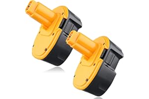 KOCTOTO 2Pack 6000mAh 18V Ni-MH DC9096 Replacement Battery for Dewalt Battery Compatible With Dewalt 18V BatteryDE9098 DE9503 DE9039 DE9095 DE9096 DW9096 DW9095 DW9098 DC725