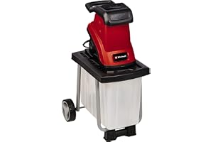Einhell GC-KS 2540 CB elektrisk knivförstörare (2 500 W, max. 40 mm grentjocklek, 2 vändbara stålblad, 55 L fångstlåda, trans