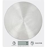Salter White Disc Digital Kitchen Scale – Electronic Food Scale, Add & Weigh Multiple Ingredients, 5kg Capacity, Aquatronic F