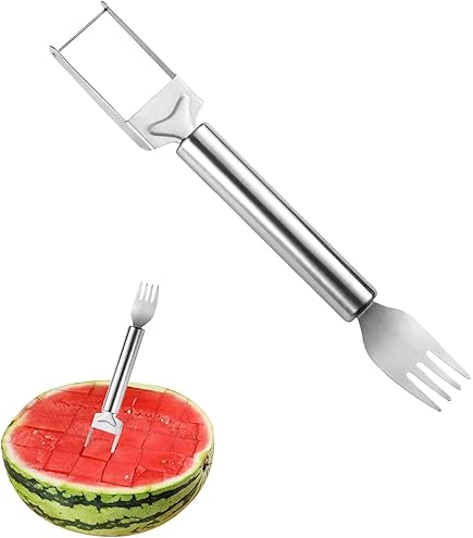 Kaluofan 3-in-1 Melonenschneider Edelstahl - Wassermelone Obstschneider Set