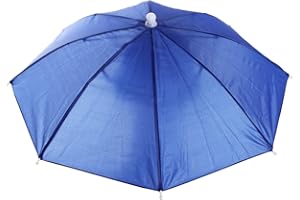 Party Perfecto UMBRELLA HAT - Multi Coloured Sun Rain Umbrella Cap Hand Headwear Rainbow Cap for Outdoor Activities Fancy Dress Accessory