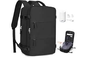 VENATIN Zaino Ryanair 40x30x20 Sottovuoto con pompa,Wizzair Sottovuoto da viaggio 40x20x25 Bagaglio a Mano con compressione sottovuoto,Zaino Easyjet 45x36x20