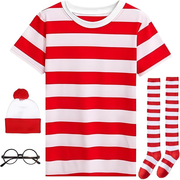 Costume Da Wally Per Bambino – Dov'è Wally? Smiffys, Completo Con Cappello A Pon-Pon, Maglia E Pantaloni