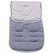 Minene Universal Reversible Pushchair Stroller Pram Buggy Liner Footmuff Cosy toes Car Seat (Blue Stripes & Gingham)