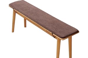 UYEOCO Coussin de Siège Banc, Coussin de Banc Rectangulaire, Coussin de Banc de Jardin Épais Extérieur, Coussin Coussin pour Banc de Jardin, Baie Vitrée, Salle à Manger(Color:Coffee color,Size:80x30cm)