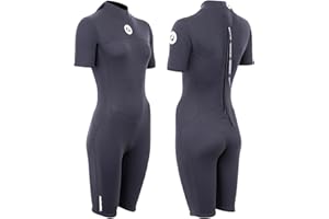 Two Bare Feet Women's Thunderclap 2.5mm Summer Shorty Neoprene Wetsuit - Ideal for Surfing, Swimming & Watersports - Lightweight, Flexible & Durable Design