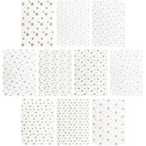 Lot De 20 Feuilles Papier Transparent A4 Avec Dorure - 130 G/m², 10 Motifs - Pour Cartes, Lanternes, DIY
