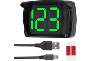 POELOISY GPS HUD Head Up Display Digital Speedometer Car MPH Gauge, Universal GPS Speedometer Car USB Plug & Play, Large LED Font Car Speedometer for Truck SUV Motorcycle Boat – Real-Time MPH Display
