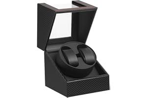 MOOPHYSHAM Automatische Uhrenbeweger Box,luxuriöser Uhrenbeweger,Uhrengehäuse mit leisem Motor,Batteriebetrieb oder Netzteil