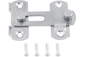 Walfront 1pc Targette Intérieure à Condamnation Verrou à Barre en Acier Inoxydable pour Porte, Cabine