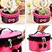Voberry® 1Pcs Cute Lovely Women Lady Bowknot Polka Dot Pattern Portable Travel Toiletry Makeup Cosmetic Bag Organizer Holder Handbag (Black)