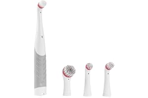 Kleeneze KL082732EU7 Elektryczna szczotka do szorowania, głęboka, precyzyjna szczotka do czyszczenia, 4 głowice oscylujące, ergonomiczny uchwyt, idealna do fug, butów, płytek, pieców