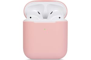 Custodia per Airpods compatibile con Watruer, protettiva in silicone morbido ultrasottile antiurto con accessori di protezione antiscivolo Custodia per Apple Airpods 2 e 1 Custodia di ricarica - Rosa