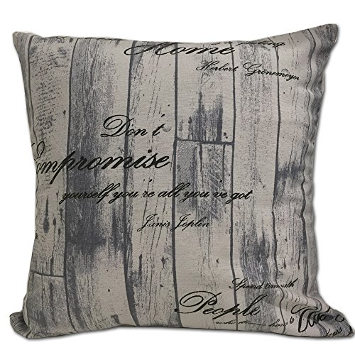 JEMIDI Kissenhüllen Vintage / Urban Look Leinenlook Kissen Bezug Bezüge Hülle (Stone 50cm x 50cm) - 2