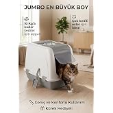 Flex Jumbo Boy Kedi Tuvaleti, 46x66x52 cm, Filtreli ve Kum K&uuml;reği Hediyeli - VN11102