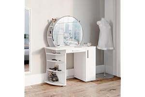 Vicco tavolo da toeletta Almina, Bianco, 100 cm