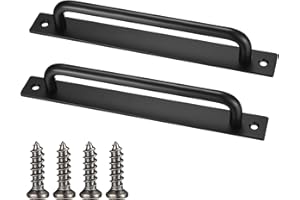 YITAIYUAN 2 Pièces Poignée de Porte de Grange, Poignée de Porte Coulissante Noire, Poignées de Porte Robustes avec Vis, Poignées de Porte Armoire Aluminium pour Placard Cuisines Meubles Chambre