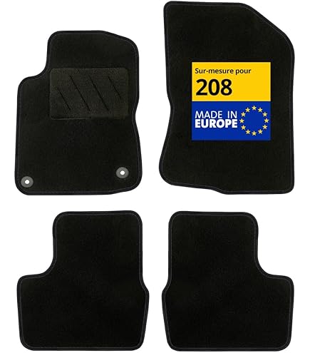 MOTOS Velours standaard vloermatten auto compatibel met Toyota Aygo I 2005-2014 - Standard, Geweven, Zwart vloermatten - Ervaar nieuw rijcomfort met