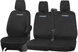 JH AUTOSTORES - For FORD TRANSIT CUSTOM 2013-2023 FRONT SEAT COVERS HEAVY DUTY & WATERPROOF BLK 585