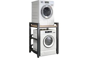 VETERS Dryer Stand Height adjustable Portable Stacking Kit for Front Loader Washing Machine & Tumble Dryer,Storage Rack over washing machine storage unit,400KG Load Capacity