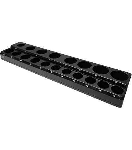 Kit 4 Plateaux Organisateurs Pour Douilles WORKPRO - 1/4, 3/8 Et 1/2 - Jusqu'à 94 Douilles Métriques - Rangement Tiroir Ou Mur