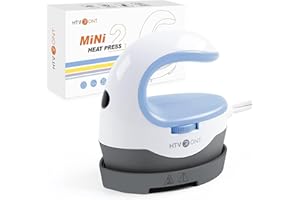 HTVRONT Mini máquina de prensa de calor, pequeña prensa de calor portátil para camisetas, sombreros, proyectos de transferencia de calefacción (azul)