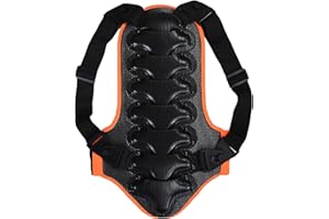 Ronyme Kinder Rückenprotektor Kinder Protektor Pad für Snowboarden Reiten Sport Motorrad, Schwarz, l