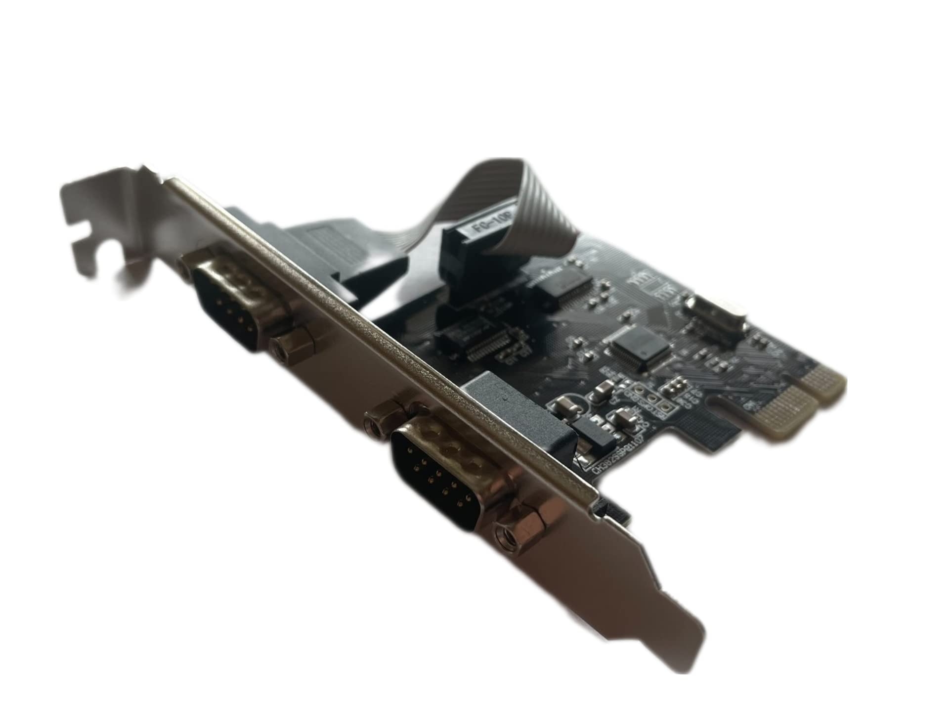 Millennium Technology Pci Express 2 Port Serial Card Pci Express to RS232 (DB9) COM Port Adapter for Desktop with Low Bracket (PCIE-Serial) (2 Port Express Serial)