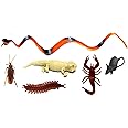 AMAQUE® Insects Reptiles Set of 6pcs - Realistic Small Toy Figures (Reptiles - 6 Pcs Set)