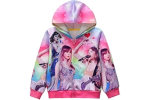 Cimefi Mädchen Kapuzen Sweatshirt Zip Up Kids Fashion Jacke Casual Top