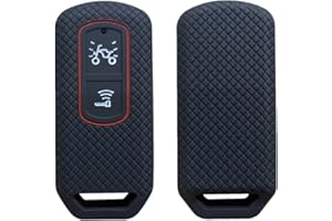 Happyit Silikonowe etui na kluczyki samochodowe do Honda PCX VARIO Forza 125 150 153 300 X-ADV SH125 SH150 SH300 Scoop Monkey czarne (2 przyciski)