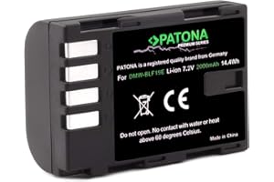 BUNDLESTAR PATONA Premium DMW BLF19 E (echte 2000mAh) mit Infochip - kompatibel mit Lumix DC G9 GH5 DMC GH3 GH4 GH4R / Sigma BP-61 usw.