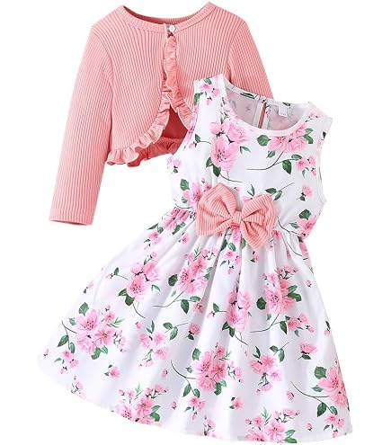 Abito Estivo Senza Maniche Per Bambina 1-11 Anni – Vestitino In Cotone Con Stampa Carina, Girocollo, Perfetto Per Feste, Compleanni E Cerimonie