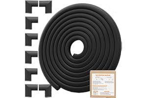 DEKUKAR Set di Paraspigoli di Sicurezza per Bambini, 4,4 M Paraspigoli + 8 Paraspigoli in Schiuma per Bambini, Mobili Paraurti Protezioni per Bordi per Caminetto