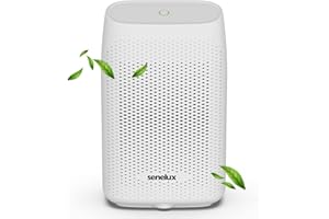 Senelux Dehumidifier 2000ml, Electric Dehumidifier, with Easy Clean Filter and Auto-off, Ultra Quiet Air Cleaner For Home Small Dehumidifier Air Purifier Moisture Absorber Air Dryer, Bedroom,Closet