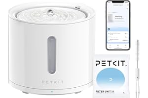 PETKIT Cat Water Fountain for Drinking, EVERSWEET SOLO 2, App Control Cat Fountain 2L, Ultra Quite Water Fountain for Cat with Filter/Smart LED Reminder/3 Working Mode, Separate Base for Safety
