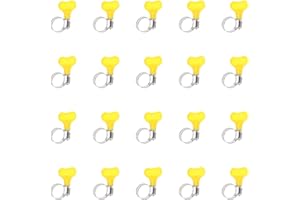 Glarks Set di 20 fascette stringitubo regolabili da 13-19 mm, in acciaio inox, con manico in plastica, per tubi dell'acqua, idraulici, applicazioni automobilistiche e meccaniche (13-19 mm)